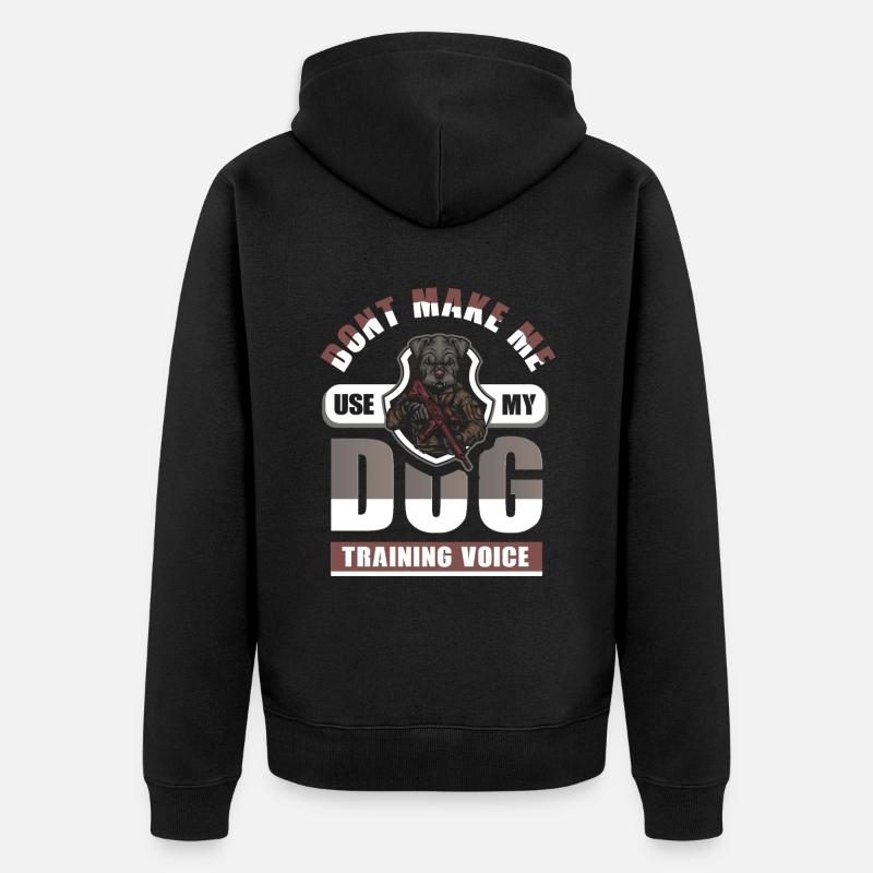 Dresseur de chiens drôle - Veste à capuche bio Premium Unisexe - noir
