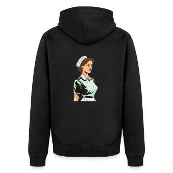 Infirmier - Veste à capuche bio Premium Unisexe - noir - Dos - Nico (187cm)
