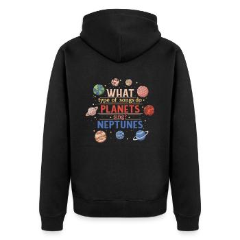 Musiklehrer Musik Lehrer Witzig - Unisex Premium Bio Zip Hoodie - Schwarz - Hinten - Nico (187cm)