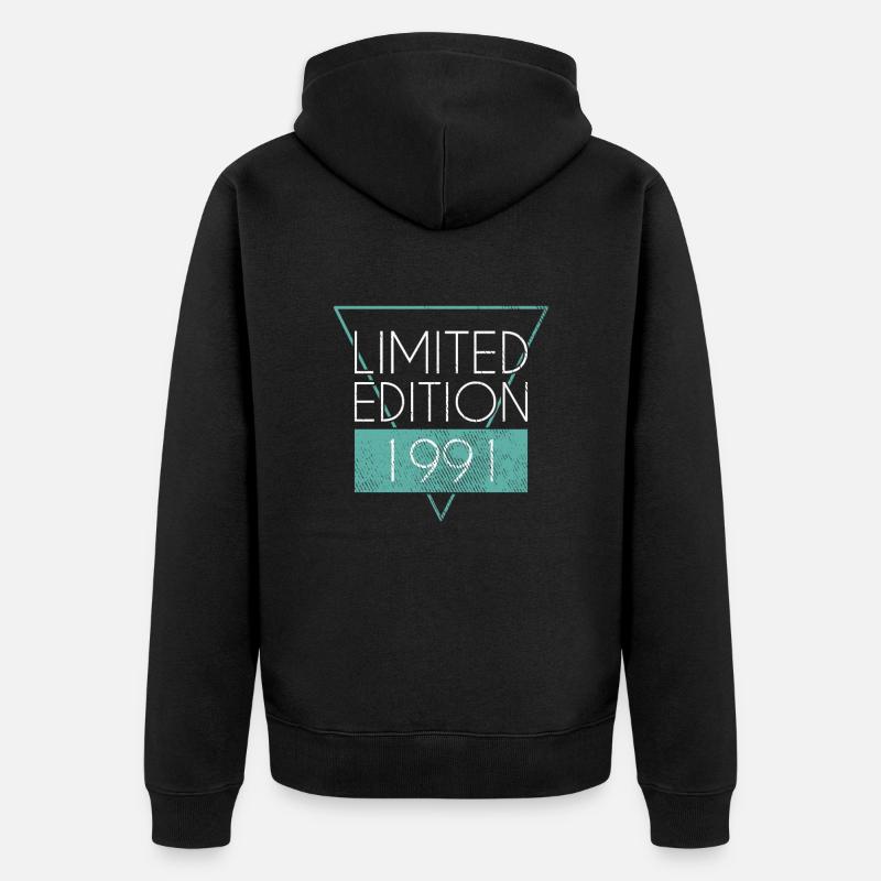 Édition limitée 1991 - Veste à capuche bio Premium Unisexe - noir