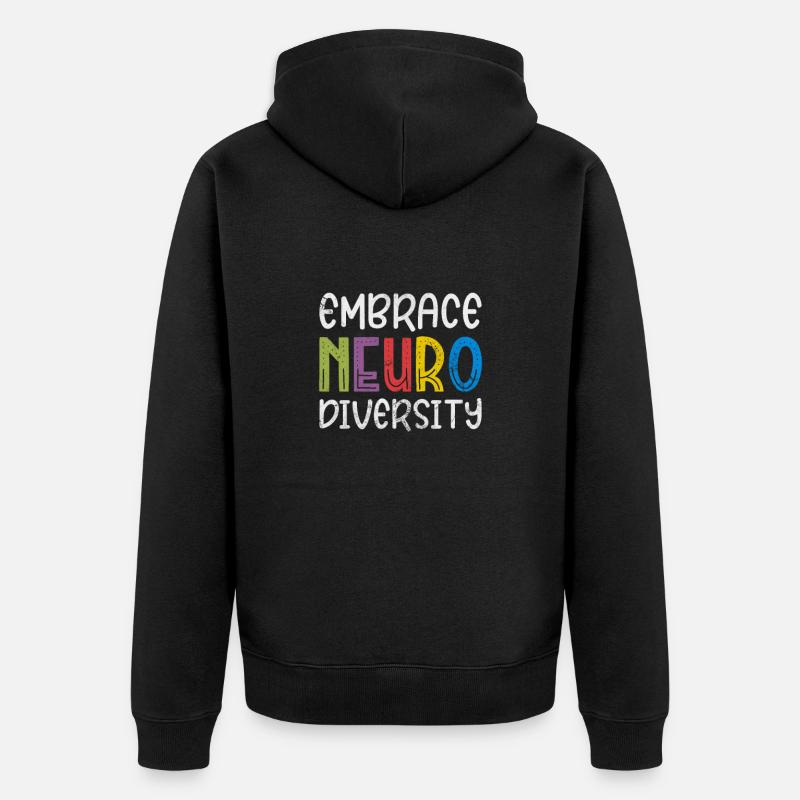 TDAH - Veste à capuche bio Premium Unisexe - noir