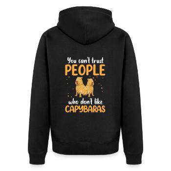 Capybara ne fait pas confiance à l’Amérique du Sud Capybara - Veste à capuche bio Premium Unisexe - noir - Dos - Nico (187cm)