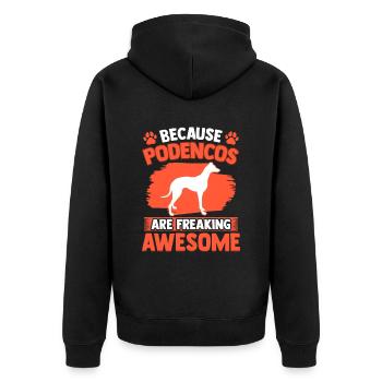 Podenco sont fantastiques lévriers espagnols - Veste à capuche bio Premium Unisexe - noir - Dos - Nico (187cm)