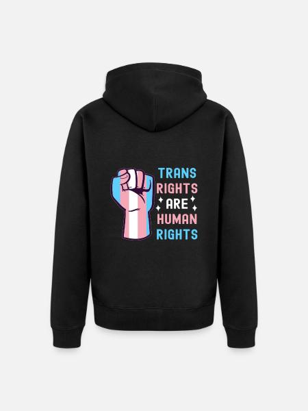 Transgender Trans LGBTQ - Unisex Premium Organic Zip Hoodie - black