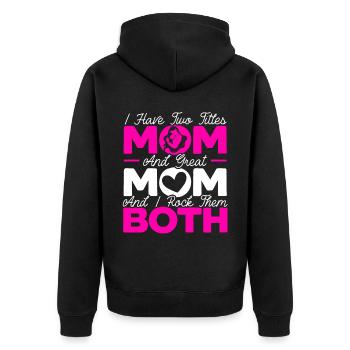 Mutterschaft Mama Beste Mama aller Zeiten Mama Muttertag - Unisex Premium Bio Zip Hoodie - Schwarz - Hinten - Nico (187cm)