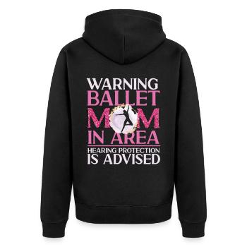 Ballet Dancer Dance Girl Ballerina - Unisex Premium Bio Zip Hoodie - Schwarz - Hinten - Nico (187cm)