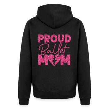 Ballet Dancer Dance Girl Ballerina - Unisex Premium Bio Zip Hoodie - Schwarz - Hinten - Nico (187cm)