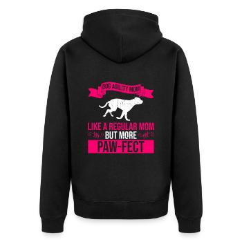 Dog Agility Mom Design Für Hunde-agility-training - Unisex Premium Bio Zip Hoodie - Schwarz - Hinten - Nico (187cm)