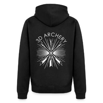 3D Tir à l’arc Archery Archer - Veste à capuche bio Premium Unisexe - noir - Dos - Nico (187cm)