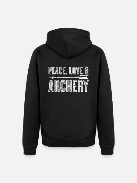 3D Archery Arrows Archery - Unisex Premium Organic Zip Hoodie - black