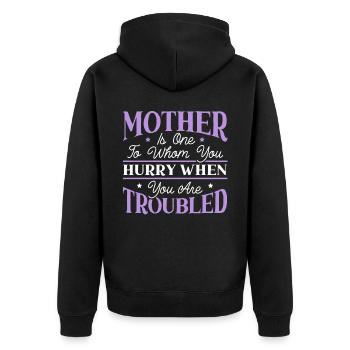 Mutterschaft Mama Beste Mama aller Zeiten Mama Muttertag - Unisex Premium Bio Zip Hoodie - Schwarz - Hinten - Nico (187cm)