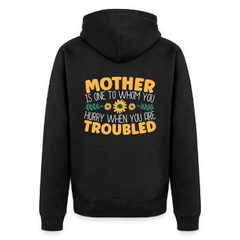 Mutterschaft Mama Beste Mama aller Zeiten Mama Muttertag - Unisex Premium Bio Zip Hoodie - Schwarz - Hinten - Nico (187cm)