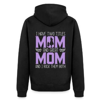 Mutterschaft Mama Beste Mama aller Zeiten Mama Muttertag - Unisex Premium Bio Zip Hoodie - Schwarz - Hinten - Nico (187cm)