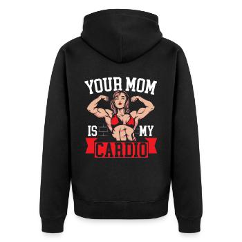 Motherhood Mommy Best Mom Ever Mama Mothers Day - Unisex Premium Organic Zip Hoodie - black - Back - Nico (187cm)