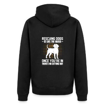 Sauvetage d’animaux - Veste à capuche bio Premium Unisexe - noir - Dos - Nico (187cm)
