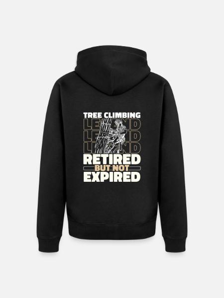 Arborist Retired arborist - Unisex Premium Organic Zip Hoodie - black