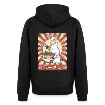 Ramen Alpaga Noodle Soup Ramen - Veste à capuche bio Premium Unisexe - noir - Dos - Nico (187cm)