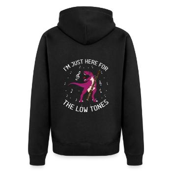 Bassoon Wind Instrument Design for Bassoonist - Unisex Premium Organic Zip Hoodie - black - Back - Nico (187cm)