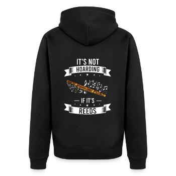 Fagottist für Fagottorchester und Fagottist - Unisex Premium Bio Zip Hoodie - Schwarz - Hinten - Nico (187cm)