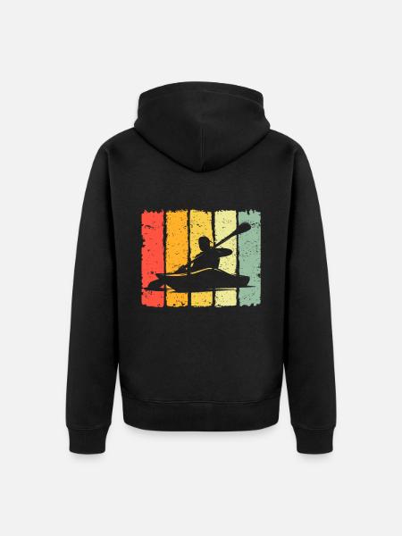 Kayaking Kayak - Unisex Premium Organic Zip Hoodie - black