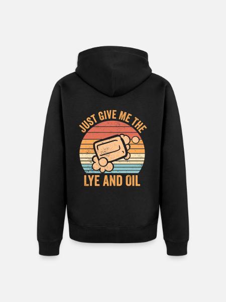 Funny soap making soap maker - Unisex Premium Organic Zip Hoodie - black