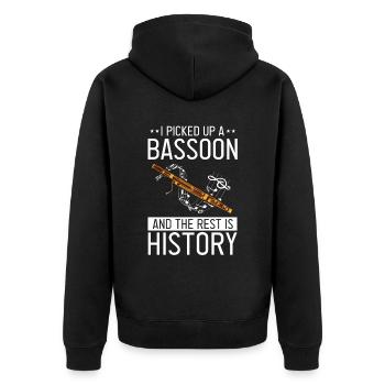 Orchestre et instrument à vent - Veste à capuche bio Premium Unisexe - noir - Dos - Nico (187cm)