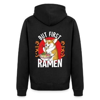 Mais d’abord Ramen - Veste à capuche bio Premium Unisexe - noir - Dos - Nico (187cm)