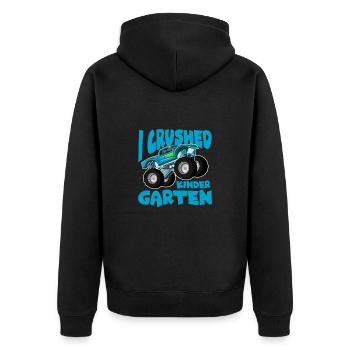 Kindergarten Child School Enrollment School Gift - Unisex Premium Organic Zip Hoodie - black - Back - Nico (187cm)