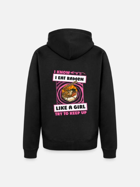 Ramen Funny - Unisex Premium Organic Zip Hoodie - black