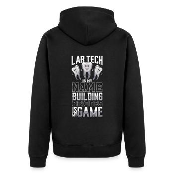 Dental technician is my name - Dental technician - Unisex Premium Organic Zip Hoodie - black - Back - Nico (187cm)