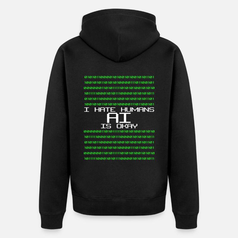 Artifical Intelligence Programmer Admin - Unisex Premium Bio Zip Hoodie - Schwarz
