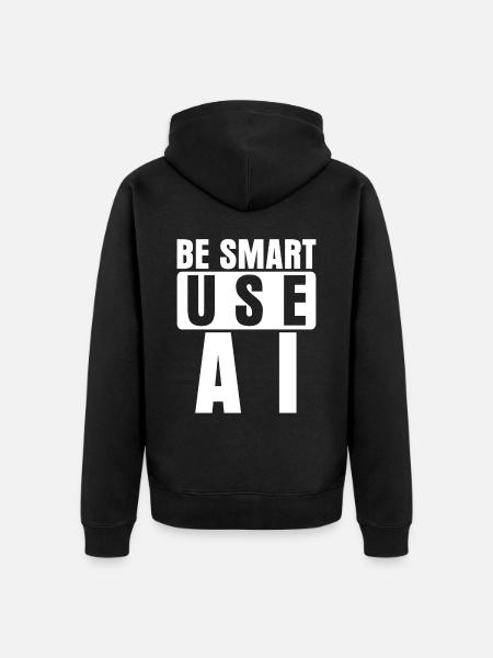 Artifical Intelligence Joke Admin - Unisex Premium Organic Zip Hoodie - black