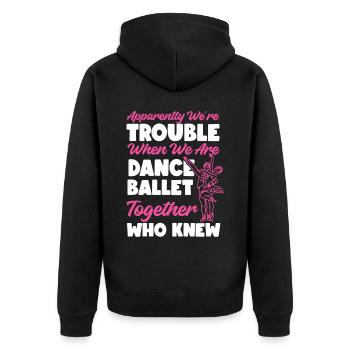 Ballet Danseuse Danse Ballerine - Veste à capuche bio Premium Unisexe - noir - Dos - Nico (187cm)