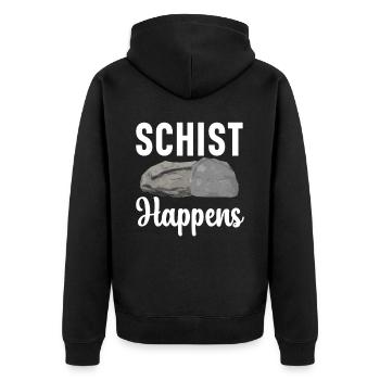 Shale Happens Geology Rockhound Stone Collecting - Veste à capuche bio Premium Unisexe - noir - Dos - Nico (187cm)