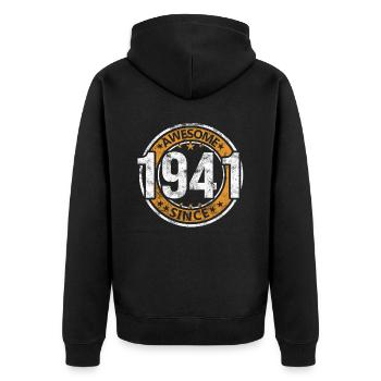 Génial depuis 1941 Retro Vintage Birthday - Veste à capuche bio Premium Unisexe - noir - Dos - Nico (187cm)