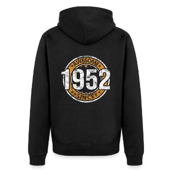 Génial depuis 1952 Retro Vintage Birthday - Veste à capuche bio Premium Unisexe - noir - Dos - Nico (187cm)