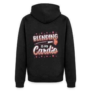 Makeup Artist Blending Is My Cardio Beauty Salon - Unisex Premium Organic Zip Hoodie - black - Back - Nico (187cm)