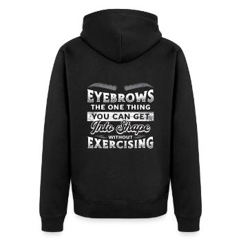 Makeup Artist Eyebrows The One Thing Brow Artist - Unisex Premium Organic Zip Hoodie - black - Back - Nico (187cm)