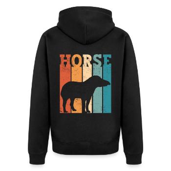 Ex Mormon Tapir Cheval LDS Rétro Exmo - Veste à capuche bio Premium Unisexe - noir - Dos - Nico (187cm)