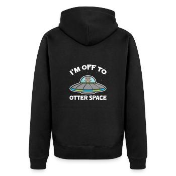 Otter Sea Otter Otter Gift - Unisex Premium Organic Zip Hoodie - black - Back - Nico (187cm)