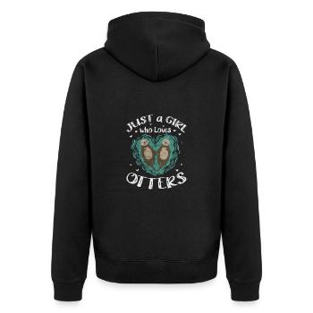 Loutre - Veste à capuche bio Premium Unisexe - noir - Dos - Nico (187cm)