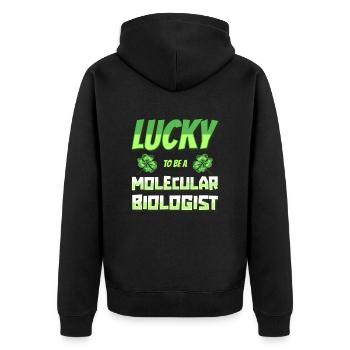Biologiste de biologie Heureux biologiste moléculaire - Veste à capuche bio Premium Unisexe - noir - Dos - Nico (187cm)
