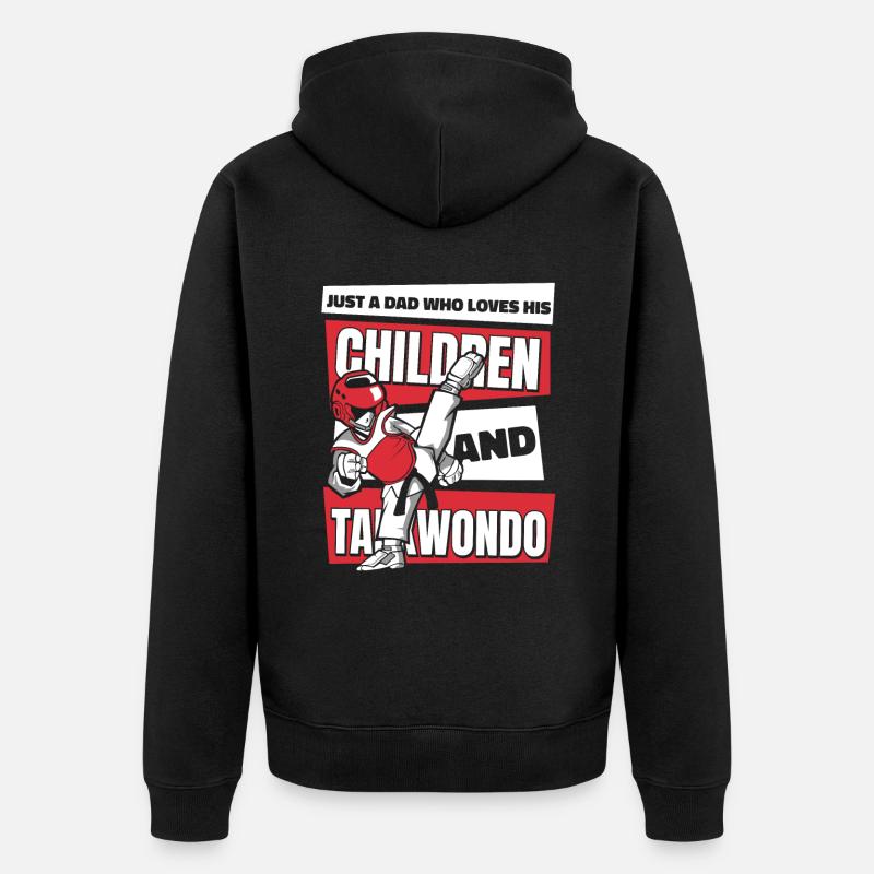 Taekwondo Père Taekwondo - Veste à capuche bio Premium Unisexe - noir