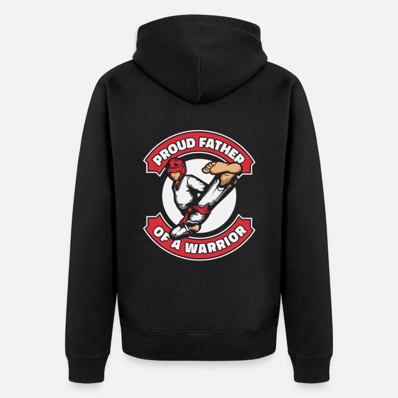 Taekwondo Père Taekwondo - Veste à capuche bio Premium Unisexe - noir