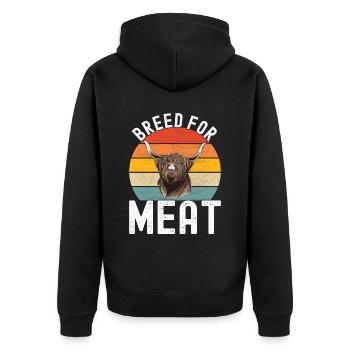 Vache des Highlands Hochlandkuh - Veste à capuche bio Premium Unisexe - noir - Dos - Nico (187cm)