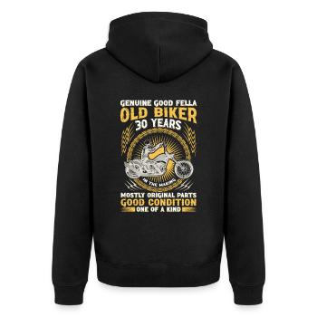 Biker Legend Since 1993 Motorcycle 30th Birthday - Unisex Premium Organic Zip Hoodie - black - Back - Nico (187cm)
