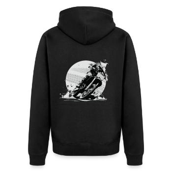 Motocross Motocycliste Biker Bike - Veste à capuche bio Premium Unisexe - noir - Dos - Nico (187cm)