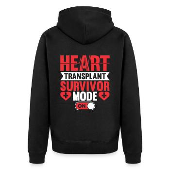 Transplantation cardiaque Chirurgie cardiaque Chirurgie cardiaque Chirurgie cardiaque Bypass - Veste à capuche bio Premium Unisexe - noir - Dos - Nico (187cm)