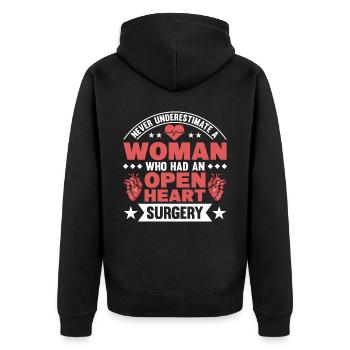 Transplantation cardiaque Chirurgie cardiaque Chirurgie cardiaque Chirurgie cardiaque Bypass - Veste à capuche bio Premium Unisexe - noir - Dos - Nico (187cm)