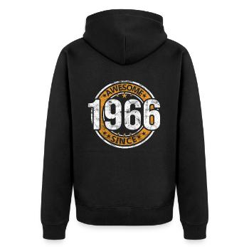Génial depuis 1966 Retro Vintage Birthday - Veste à capuche bio Premium Unisexe - noir - Dos - Nico (187cm)